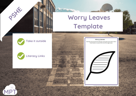 Outdoor Learning (3) Worry Leaves Template