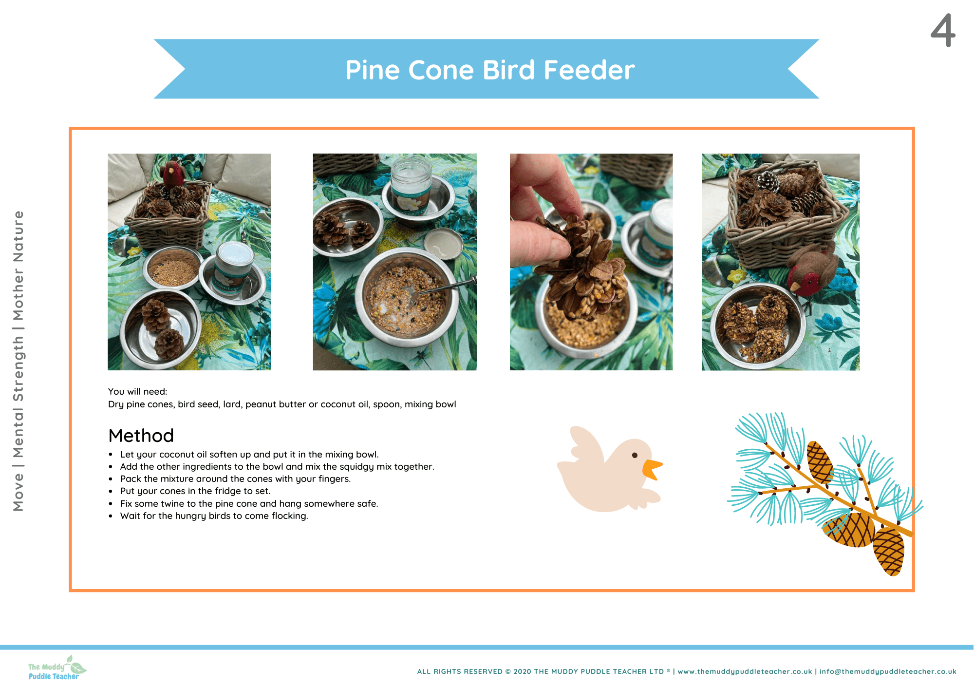 Pine-cones-for-Parents outdoor pine cone feeder idea